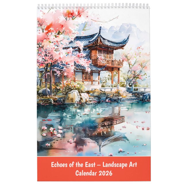 Calendrier Echoes of the East – Landscape Art Calendar 2026 (Protection)