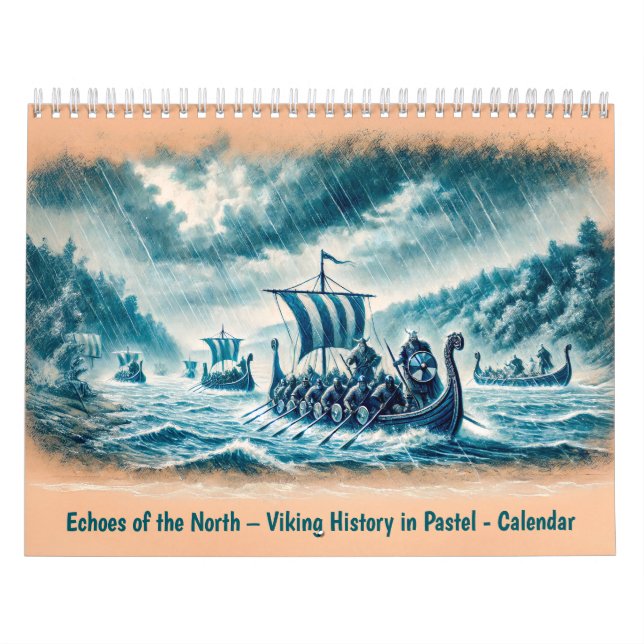 Calendrier Échos du Nord – Histoire Viking en Pastel (Protection)