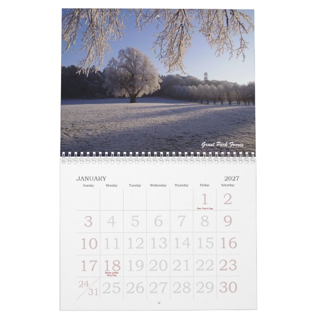 Calendrier écossais 2012 de vues (Jan 2027)