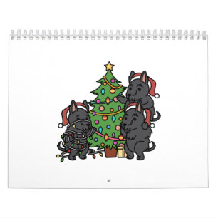 Calendrier Ecosse Terrier sapin de Noël