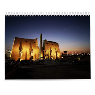 Calendrier Egypte ancienne avec Pyramides, Temples Sphinx