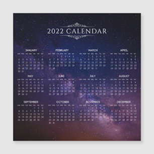 Calendrier élégant 2022 sur Voie lactée   Carte ma