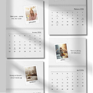 Calendrier élégant de citations avec photos 2026