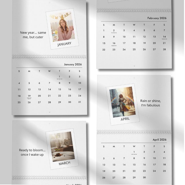 Calendrier élégant de citations avec photos 2026 (Créateur téléchargé)