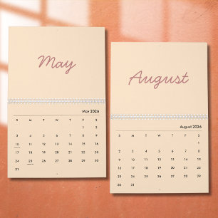 Calendrier Élégant Minimaliste 2026