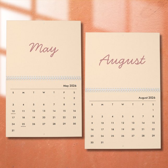 Calendrier Élégant Minimaliste 2026 (Créateur téléchargé)