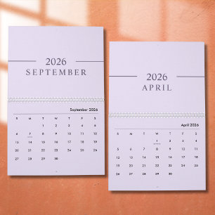 Calendrier Élégant Minimaliste 2026