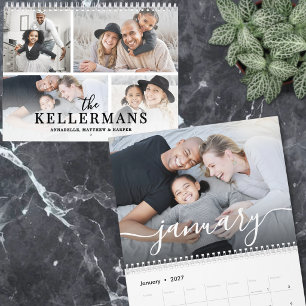 Calendrier Élégant Script 2027 Photo