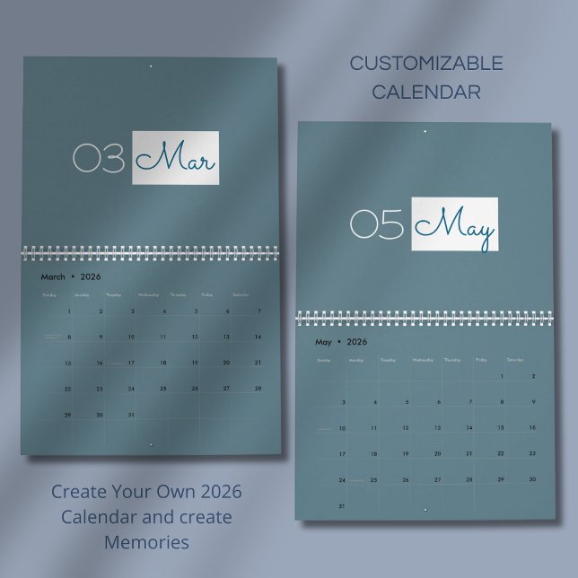 Calendrier Élégant Simple Moderne 2026 (Créateur téléchargé)