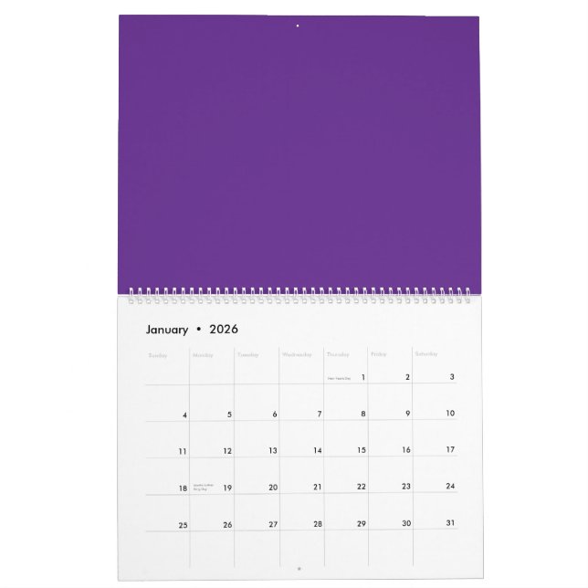 Calendrier Élever votre conception de site Web avec un violet (Jan 2026)