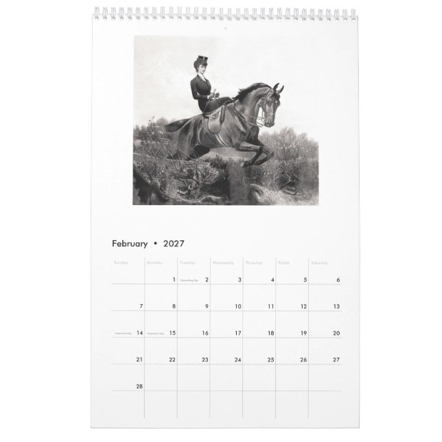 Calendrier Élisabeth d'Austria (Feb 2027)