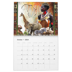 Calendrier "Embrassez l'essence de l'Afrique"