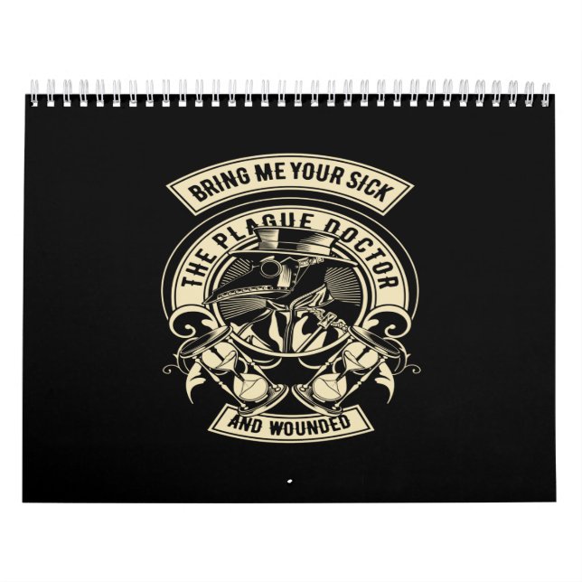 Calendrier emmène-moi tes malades, docteur de la peste et ble (Protection)