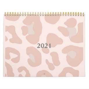 Calendrier Empreinte de léopard rose 2021