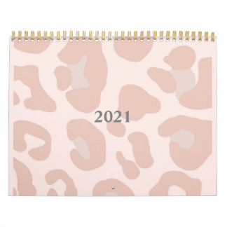 Calendrier Empreinte de léopard rose 2021