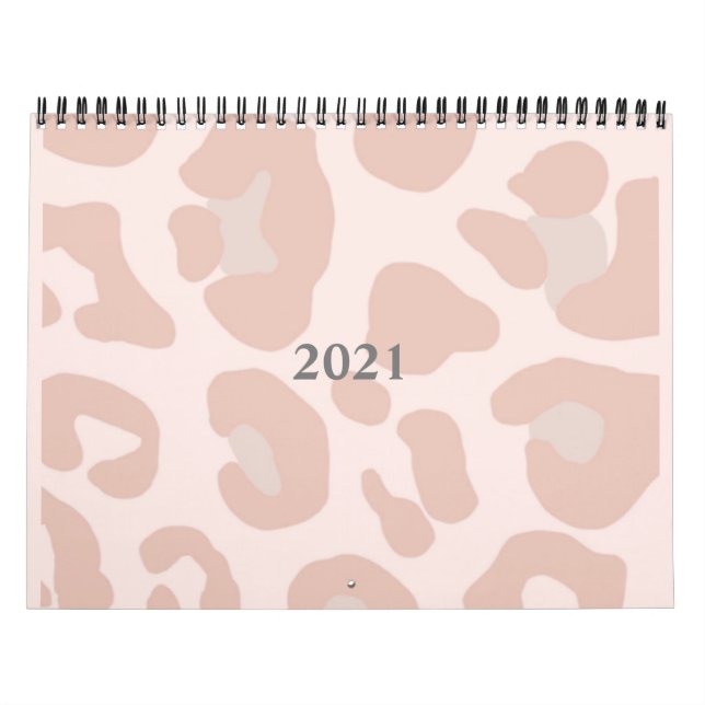 Calendrier Empreinte de léopard rose 2021 (Protection)