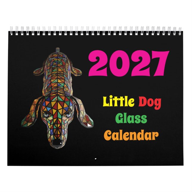 Calendrier en verre Petit Chien 2027 (Protection)