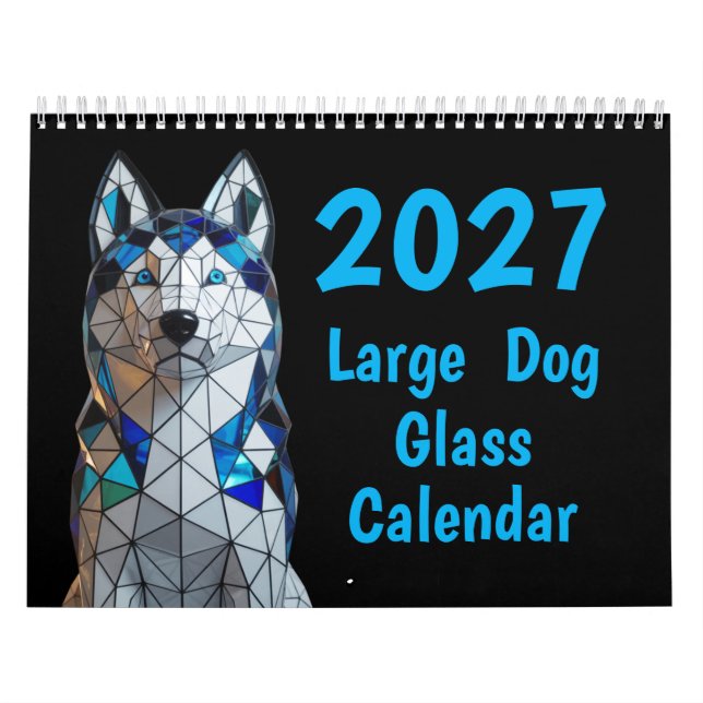 Calendrier en verre pour grand chien 2027 (Protection)