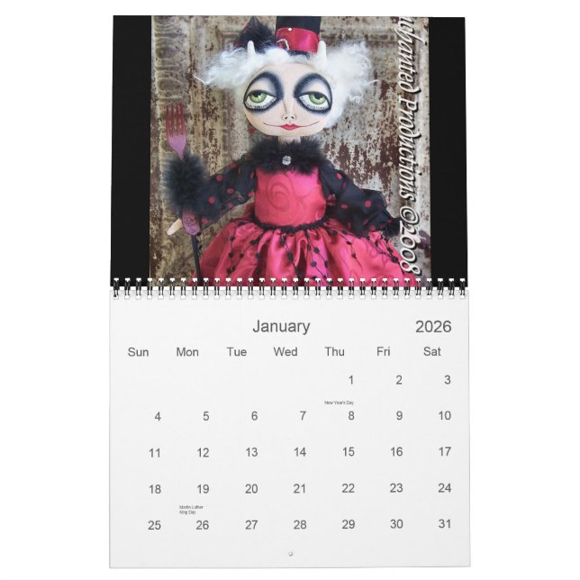 Calendrier enchanté de 2012 productions (Jan 2026)