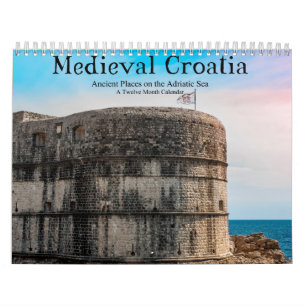 Calendrier Endroits antiques médiévaux de la Croatie sur la