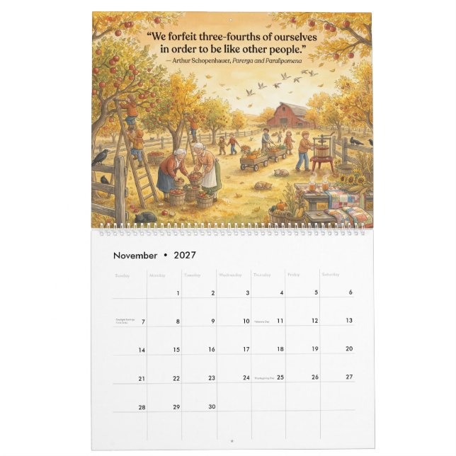 Calendrier Enfantin de Citations Philosophiques Dr (Nov 2027)