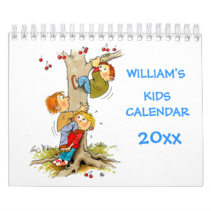 Calendrier Enfants Bleus Petits Calendriers Drôle 