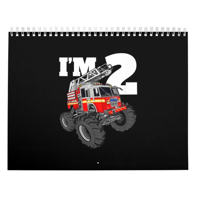 Calendrier Enfants Monster Fire Truck 2e anniversaire garçon  (Protection)