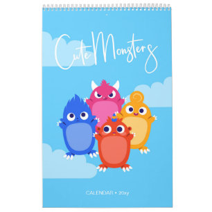 Calendrier Enfants Monstres Mignons