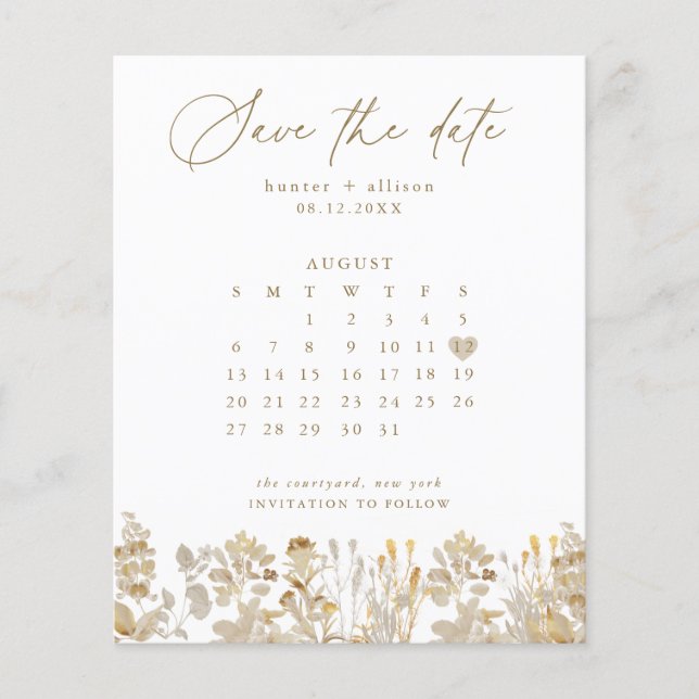 Calendrier Enregistrer la date | Bella (Devant)