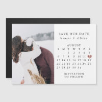 Calendrier Enregistrer la date | Magnet photo