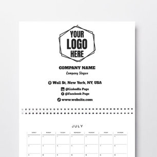 Calendrier Entreprise de marque personnalisée