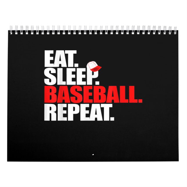 Calendrier Équipe cycliste Eat Sleep Baseball (Protection)