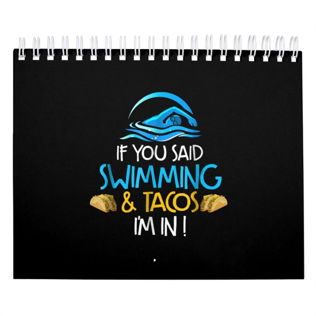Calendrier Équipe De Natation De Taco Lover Funny Hommes Femm (Protection)
