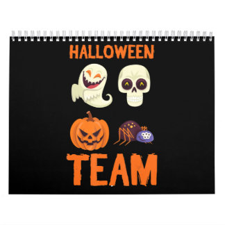 Calendrier Équipe d'Halloween Squelette Citrouille Ghost Spid