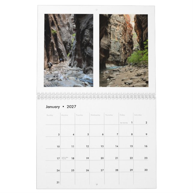 Calendrier Escalier grand (Jan 2027)