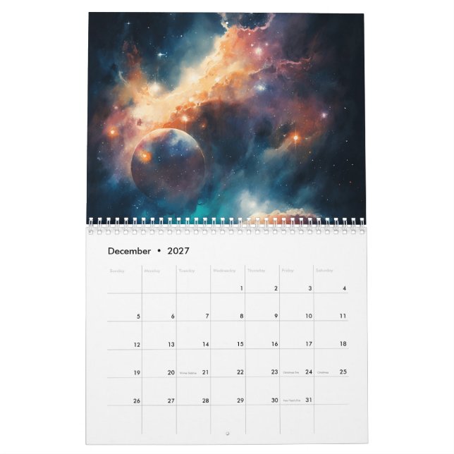 Calendrier Espace extérieur (Dec 2027)