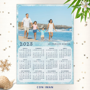 Calendrier espagnol personnalisé 2025 Magnet photo