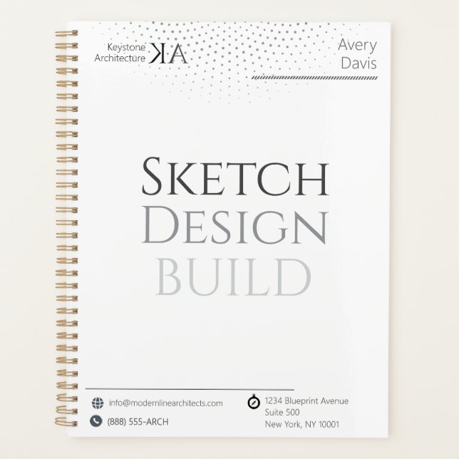 Calendrier et projet minimaliste Architecture 2026 (Devant)