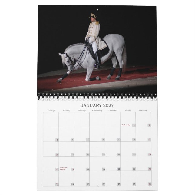 Calendrier Étalons de Lipizzaner (Jan 2027)