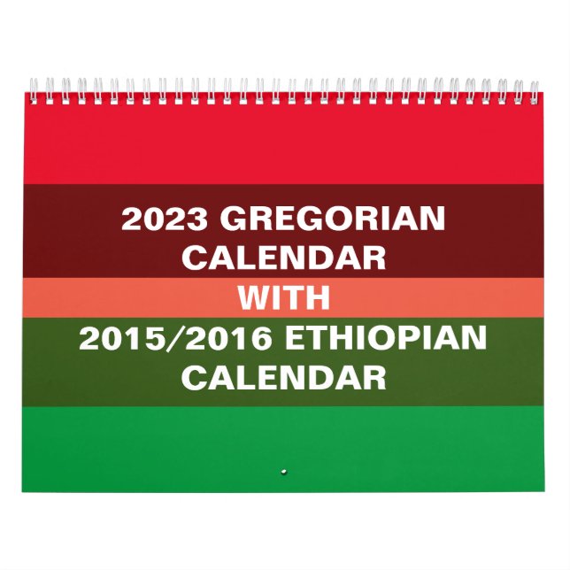 Calendrier éthiopien et calendrier grégorien 2023 (Protection)