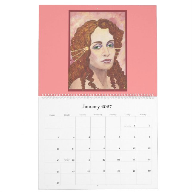 Calendrier exotique de femmes (Jan 2027)