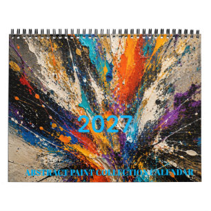 Calendrier Explosion de Peinture Abstraite 2027