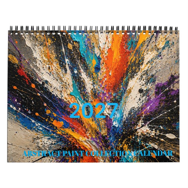 Calendrier Explosion de Peinture Abstraite 2027 (Protection)