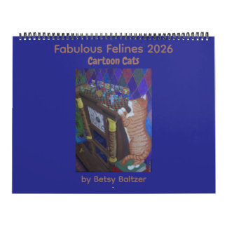Calendrier Fabulous Felines 2026 Cartoon Cats