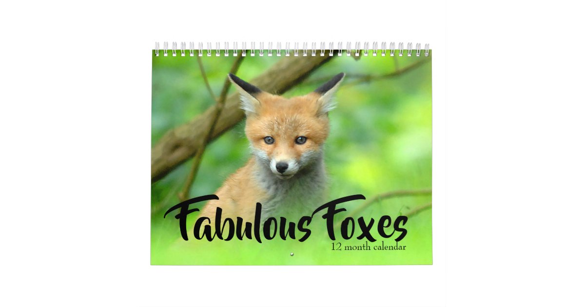 Calendrier Fabulous Foxes 2021 Zazzle Fr calendrier mai 2021 renard