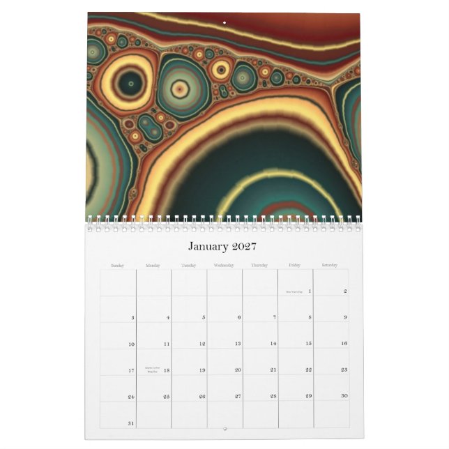 Calendrier Faisceaux lumineux (Jan 2027)