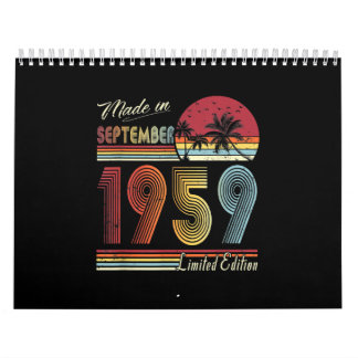 Calendrier Fait En Septembre 1959 62 Ans 62e Anniversaire