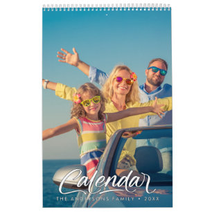 Calendrier familial de photos élégantes modernes 2