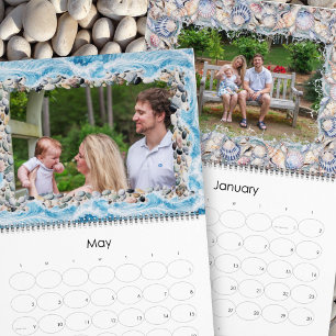 Calendrier familial encadré de 12 mois de Seacoast