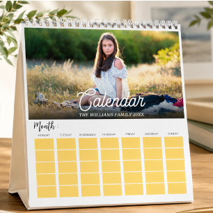 Calendrier familial personnalisé 2025 avec vos pho